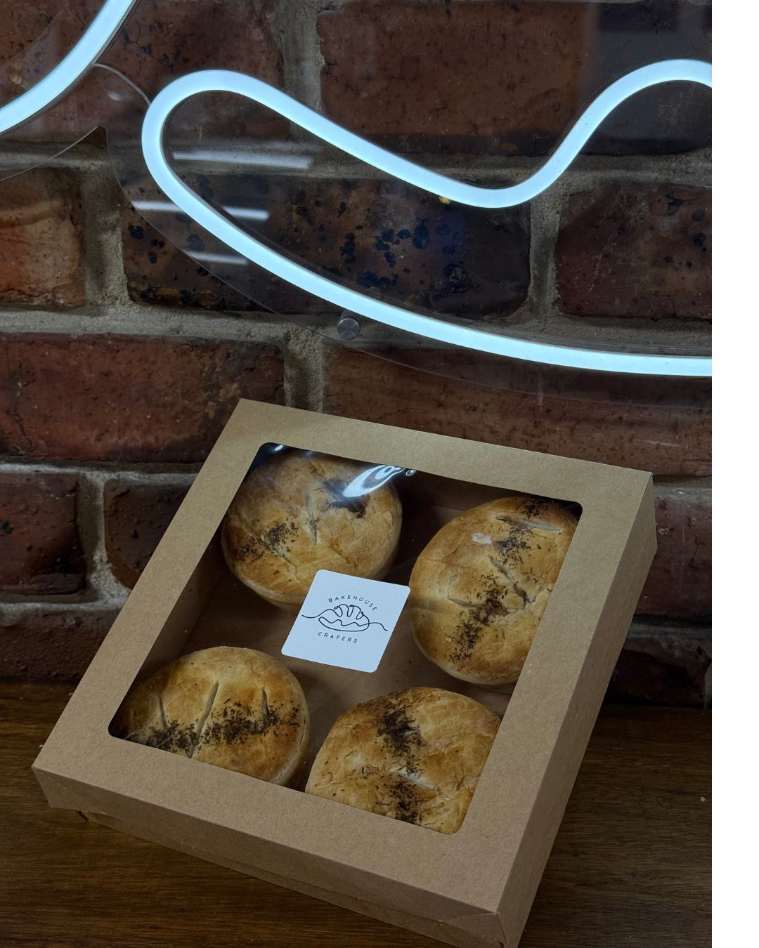 A 4 pack of Crafers Bakehouse Mushroom Rague Pie's