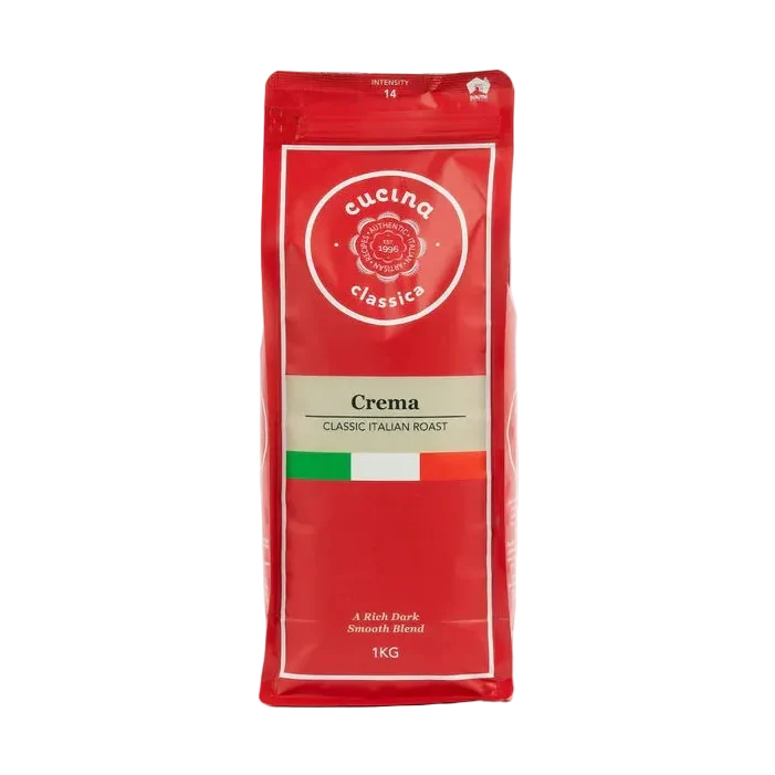Cucina Classica 1kg bag of Crema classic Italian Roast Coffee Beans