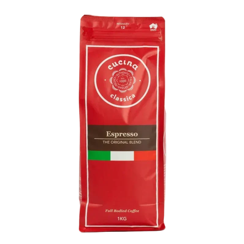 A 1kg bag of Cucina Classica Espresso Coffee Whole Bean