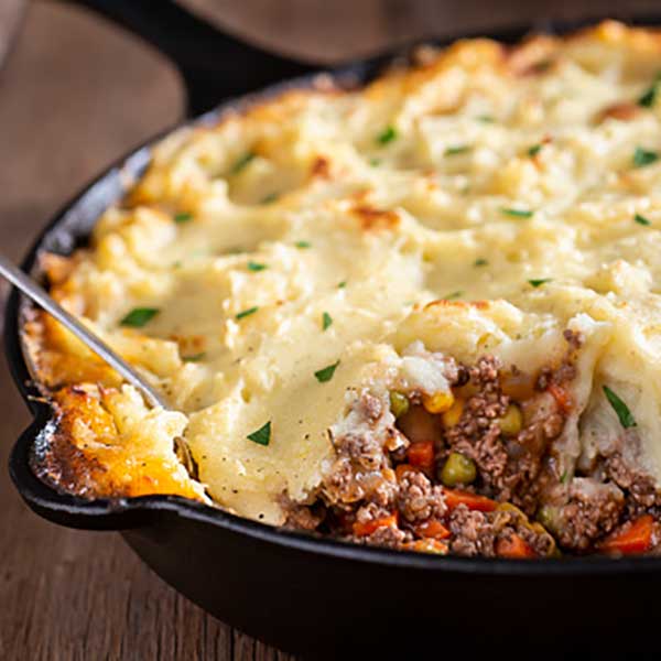 A 1kg serve of din-a-dun Cottage Pie