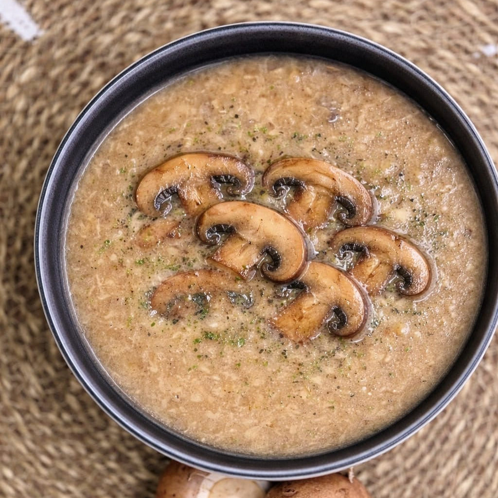 A 320g serve of Dinner King Cream of Mushroom Soup