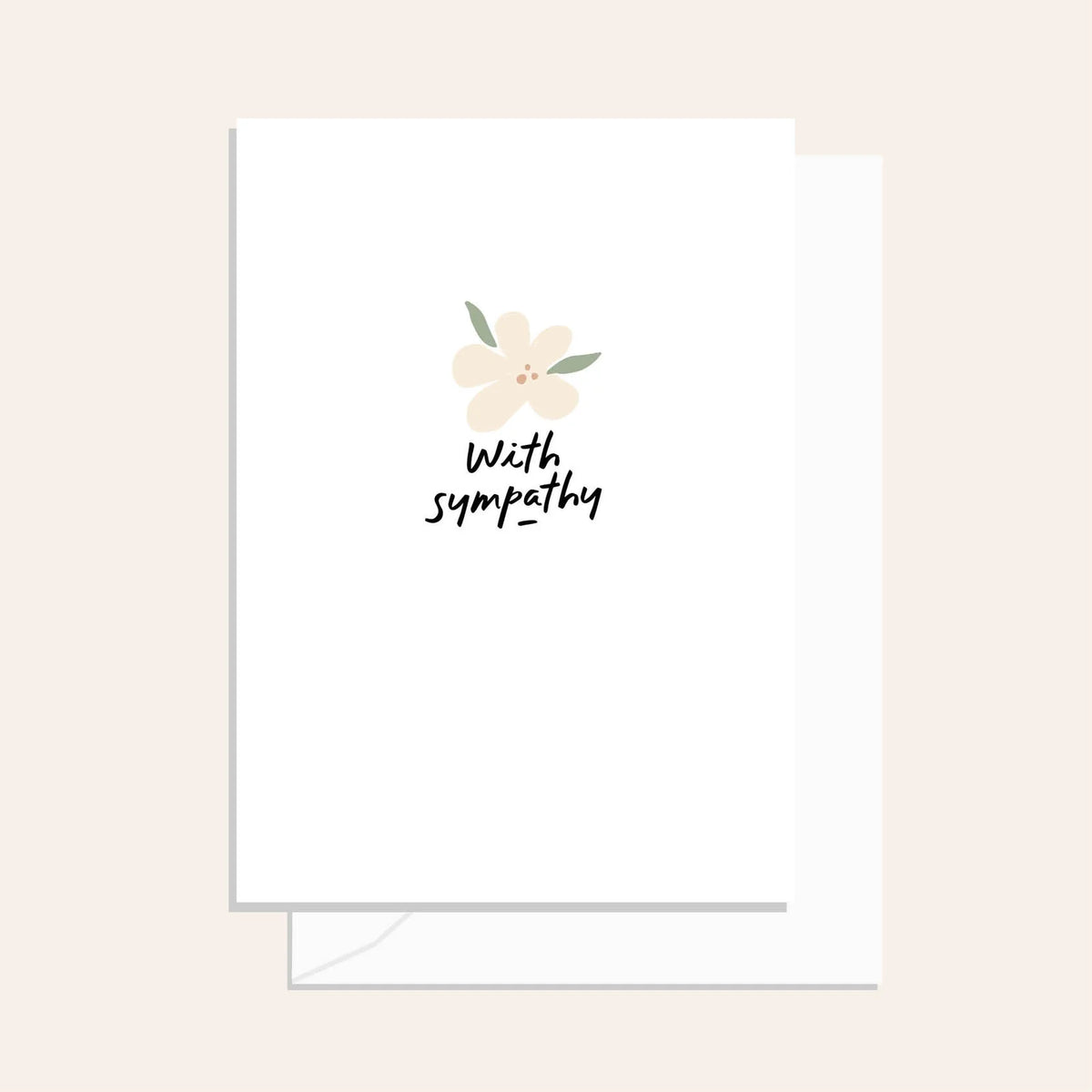 A Elm Paper Sympathy Flower Greeting Card