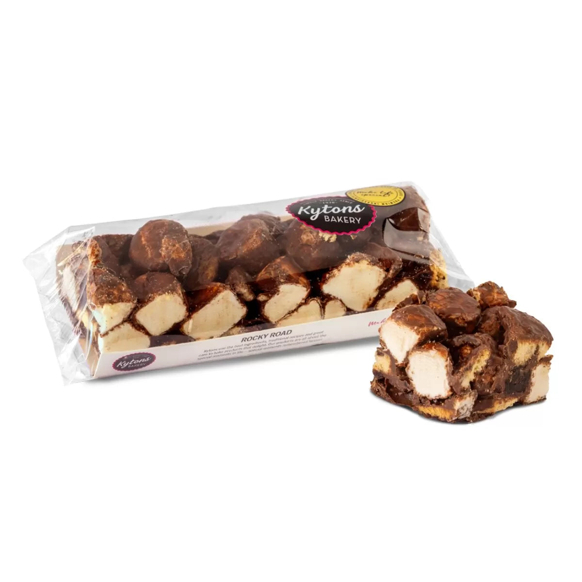 A 230g pack of Kytons Bakery Rocky Road