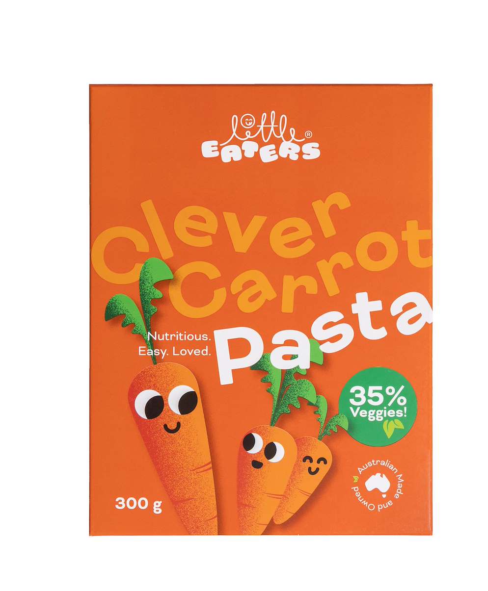 A 300g box of Little Eaters Clever Carrot Pasta