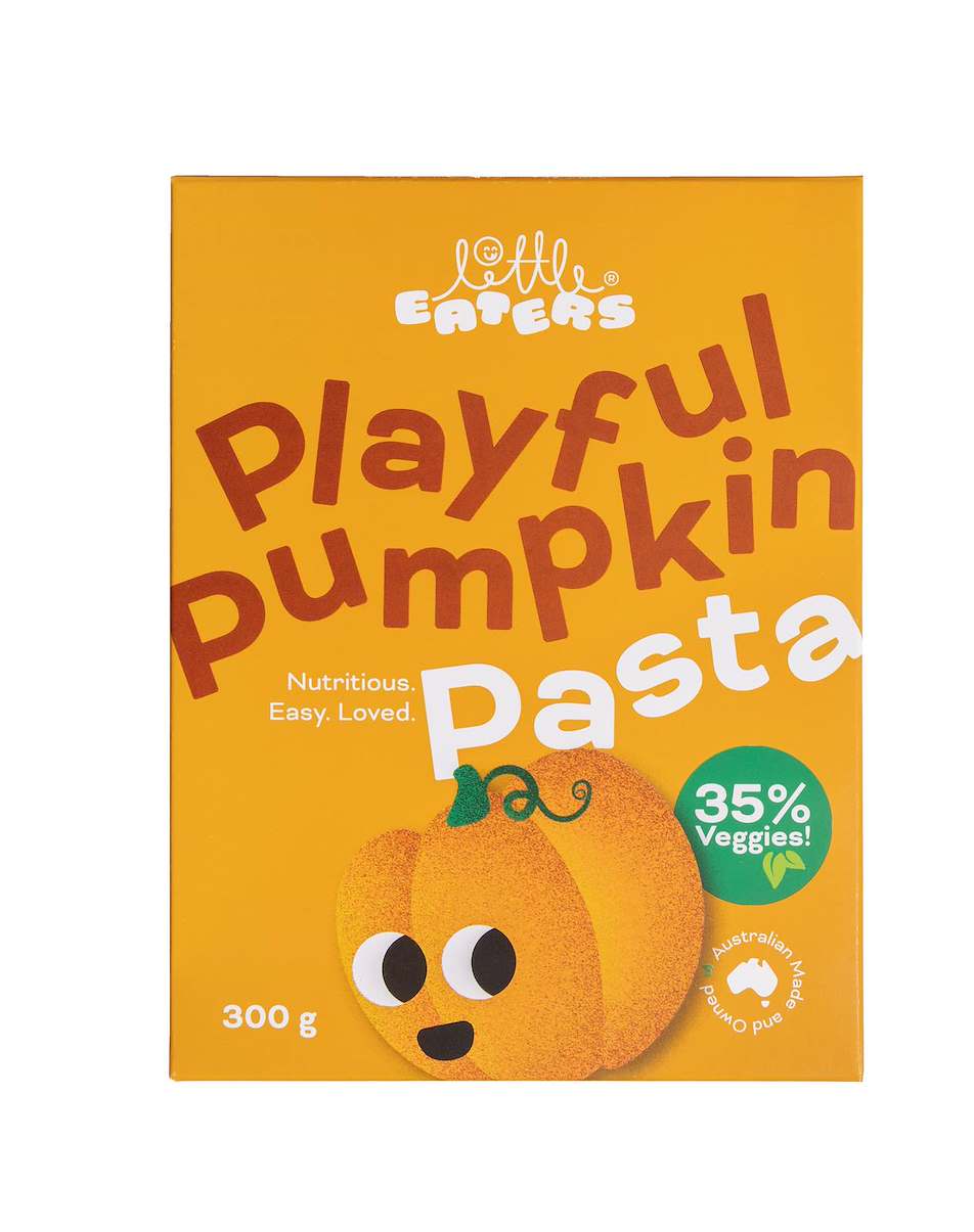A 300g box of Little Eaters Playful Pumpkin Pasta