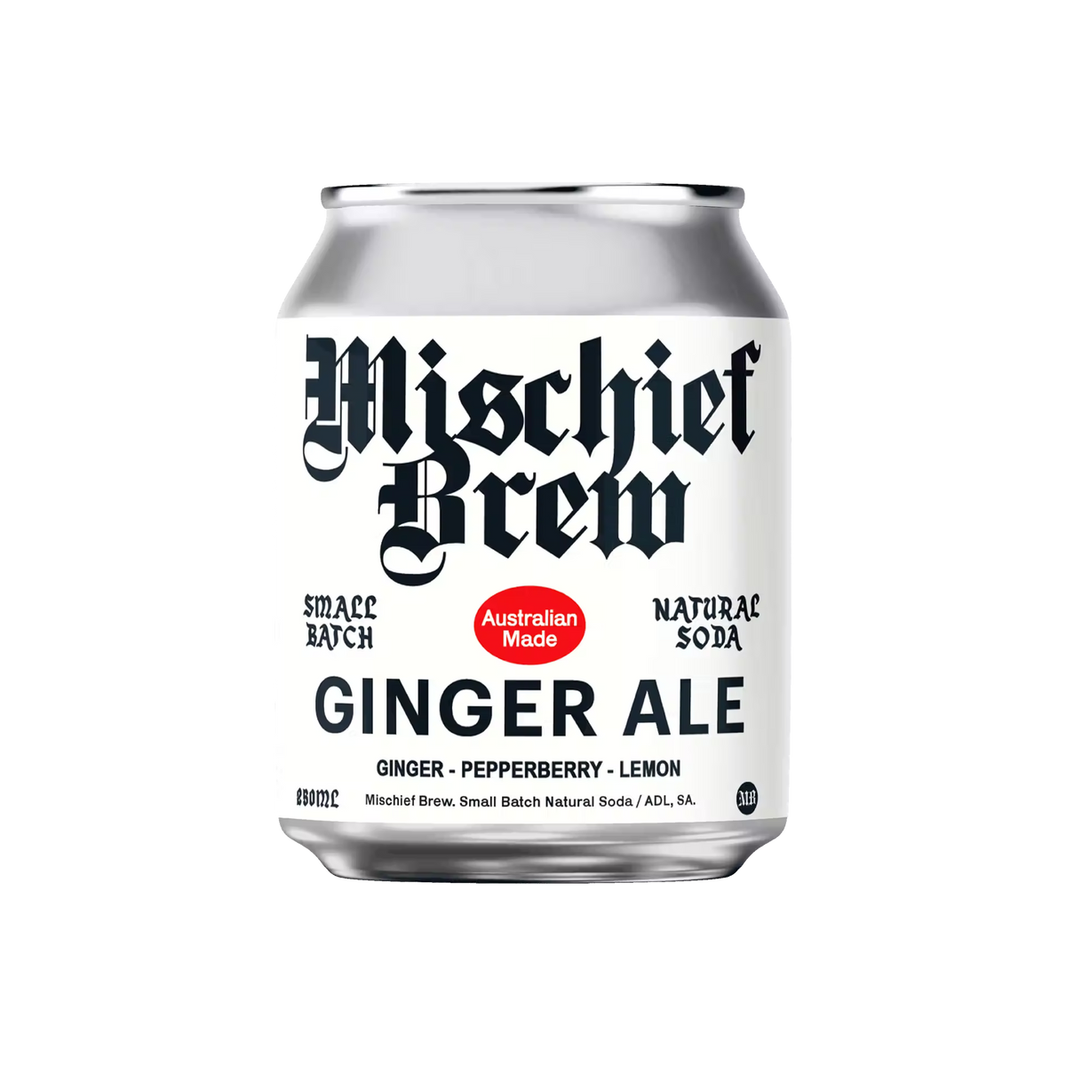A 250ml can of Mischief Brew Ginger Ale