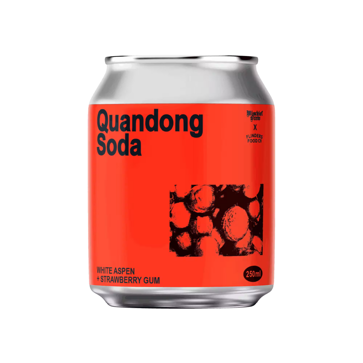 A 250ml can of Mischief Brew Quandong Soda