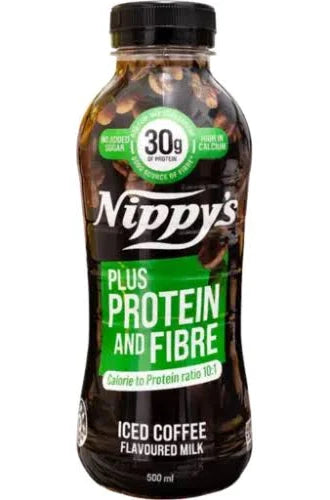 A 500ml bottle of Nippy's Protein Plus Iced Coffee 500ml