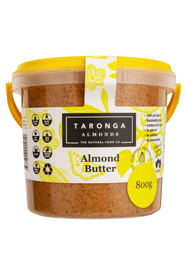 An 800g tub of Taronga Almonds Almond Butter