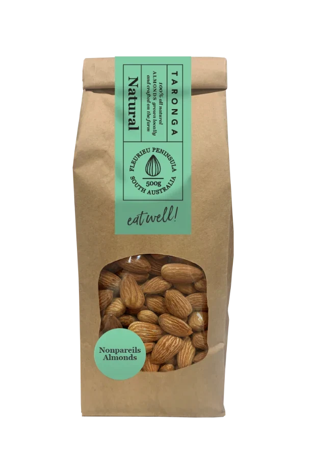 A 500g pack of Taronga Almonds Raw Almonds