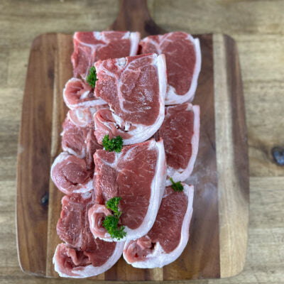 A 500g serve of The Local Meat Glenelg Lamb Loin Chops