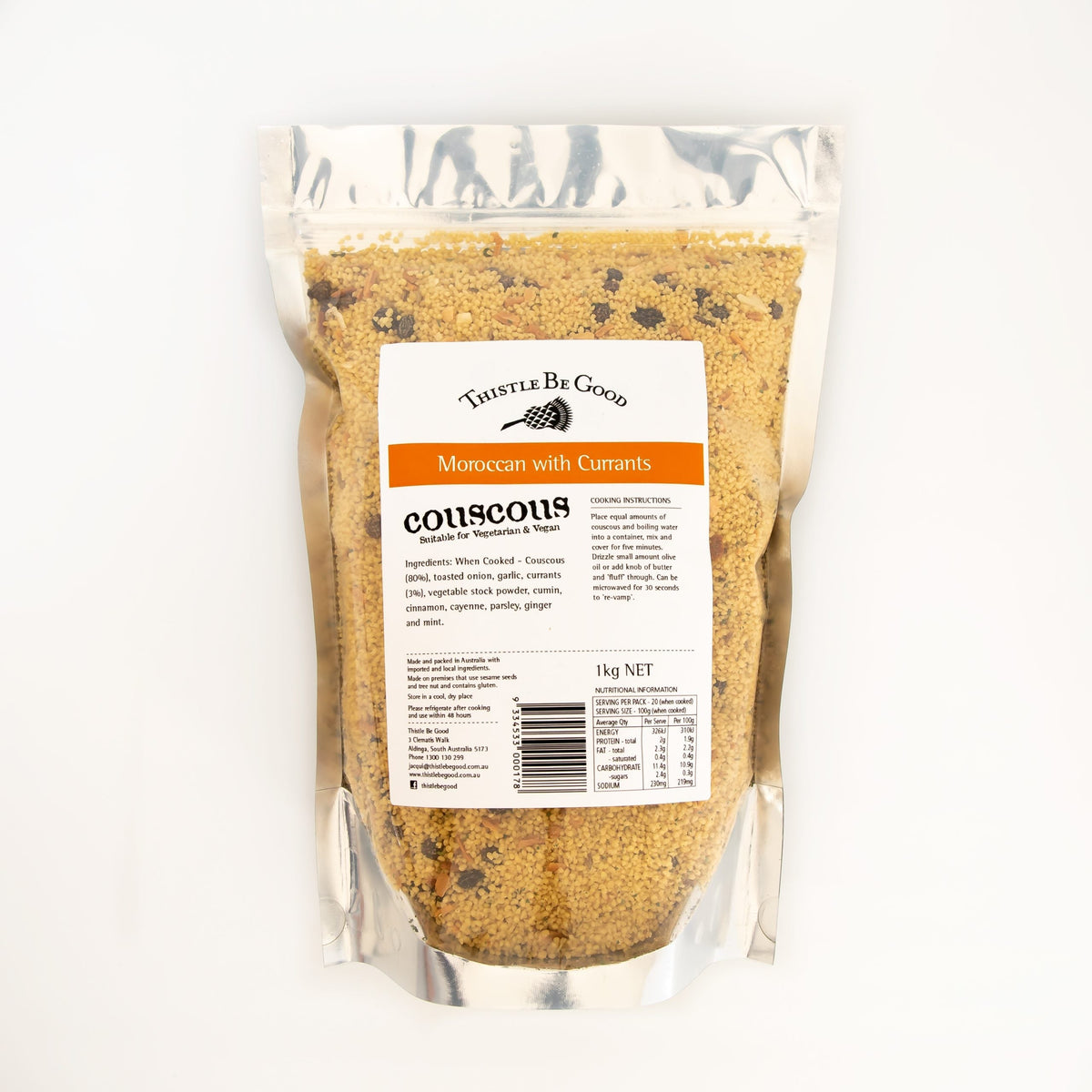 A 1kg pack of Thistle Be Good Moroccan with Currants Couscous