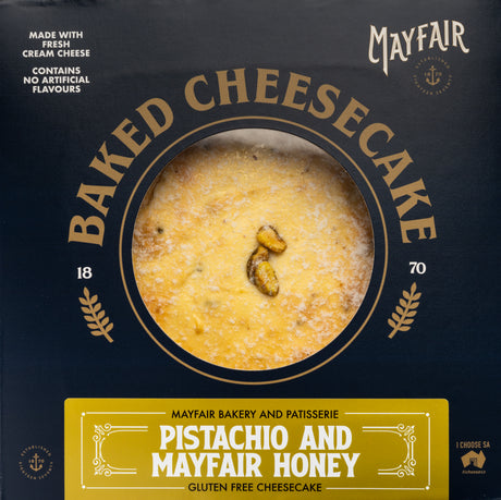 Pistachio and Clare Valley Honey Baked Cheesecake