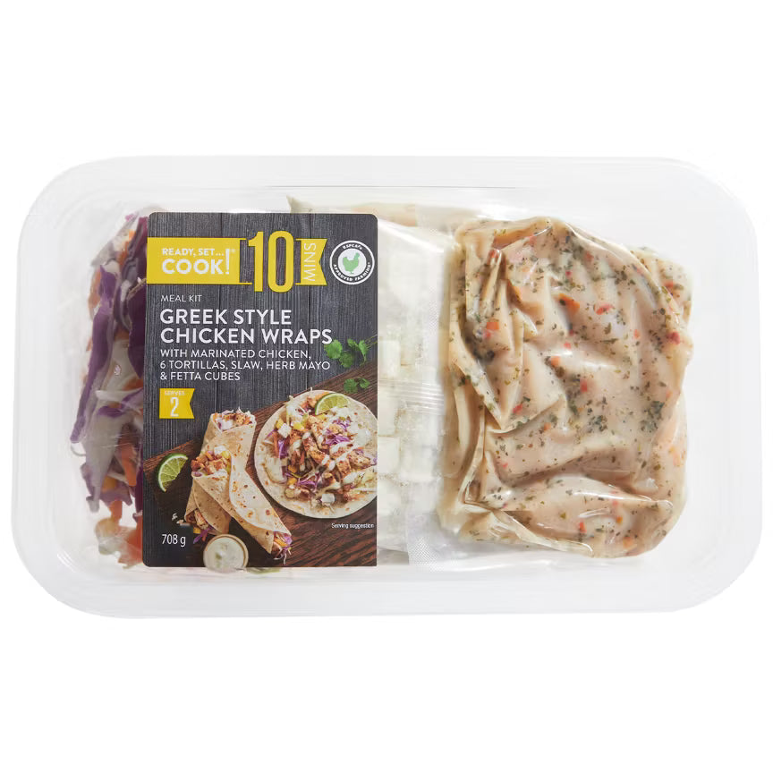 Greek Style Chicken Tortilla Wrap Meal Kit