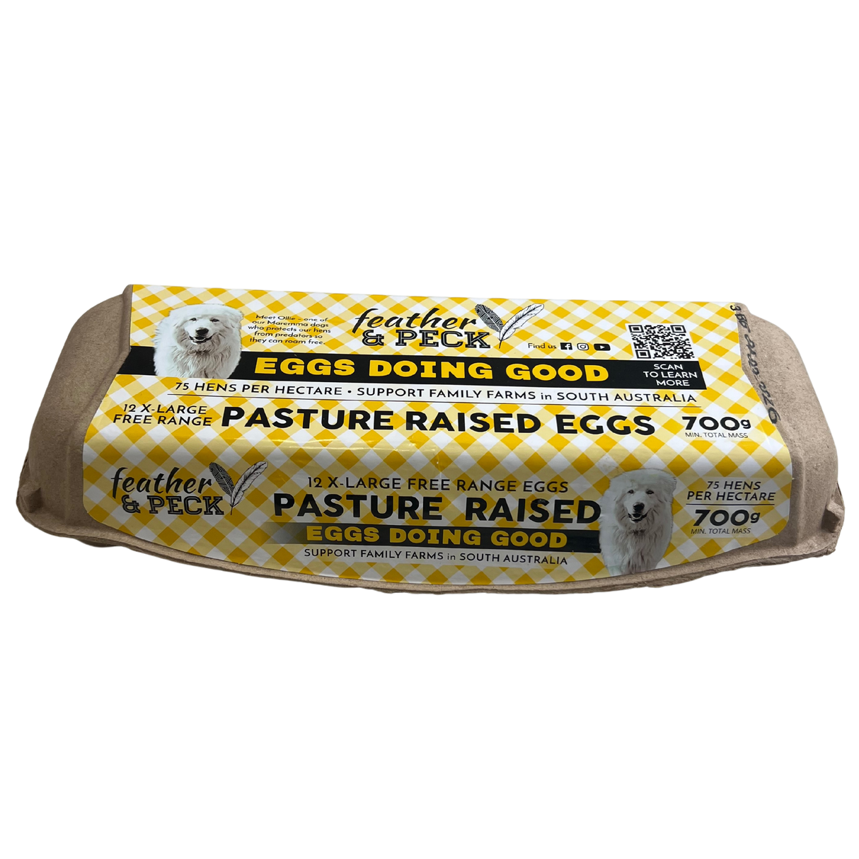 Pack of XL 700g pasture-raised eggs