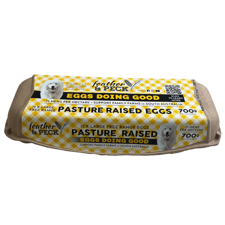 Pack of XL 700g pasture-raised eggs