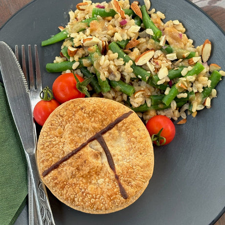 A serve of Continental Bakery Tomato and Lentil Pie