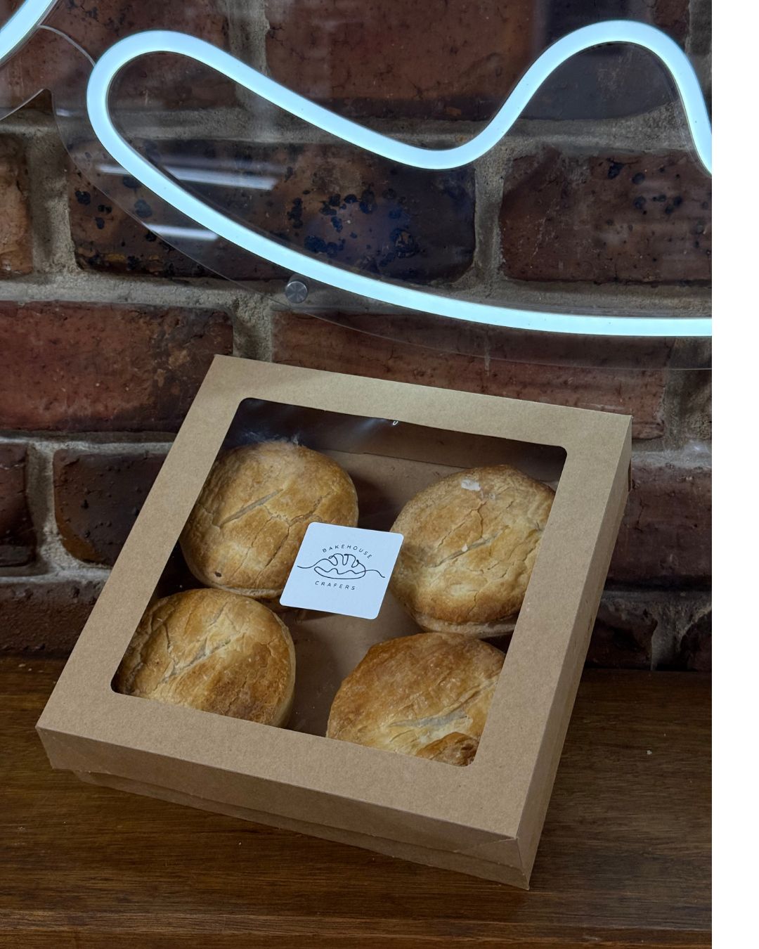 A 4 pack of Crafers Bakehouse Plain Beef Pie's
