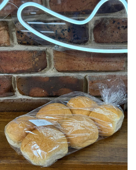 A 6 pack of Crafers Bakehouse White Rolls