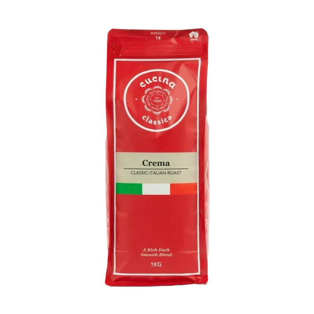 Cucina Classica 1kg bag of Crema classic Italian Roast Coffee Beans