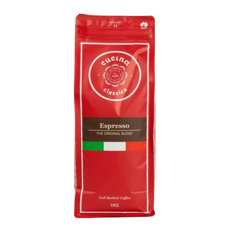 A 1kg bag of Cucina Classica Espresso Coffee Whole Bean
