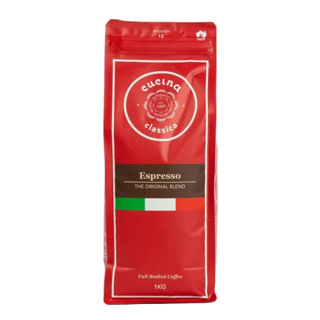 A 1kg bag of Cucina Classica Espresso Coffee Whole Bean