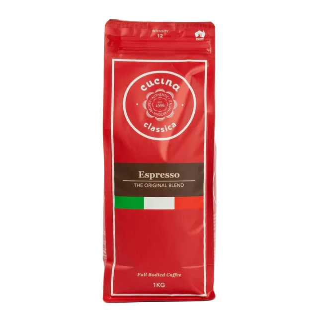 A 1kg bag of Cucina Classica Espresso Coffee Whole Bean
