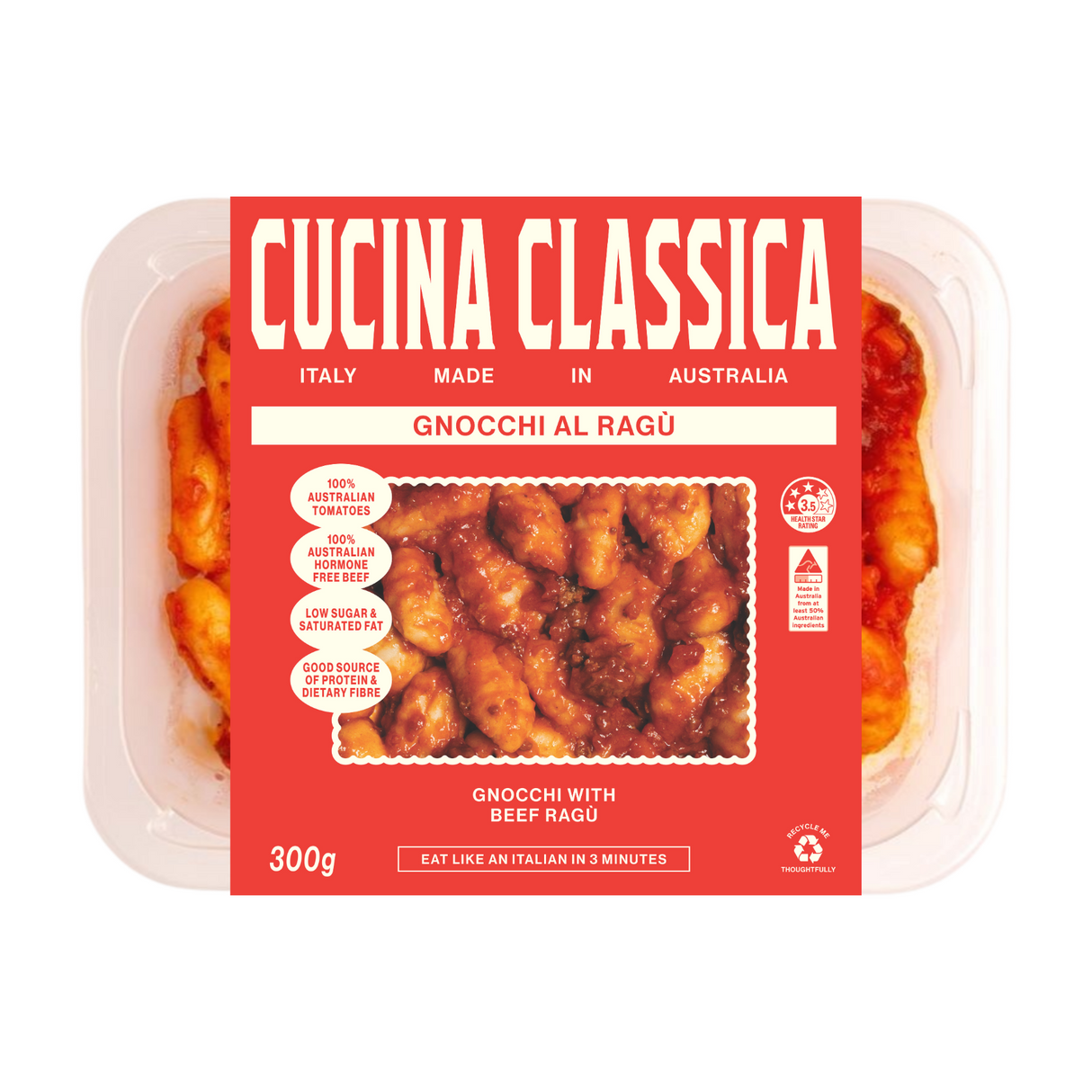 A 300g pack of Cucina Classica Gnocchi Al Ragu