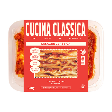 Cucina Classica lasagne packaging on a white background