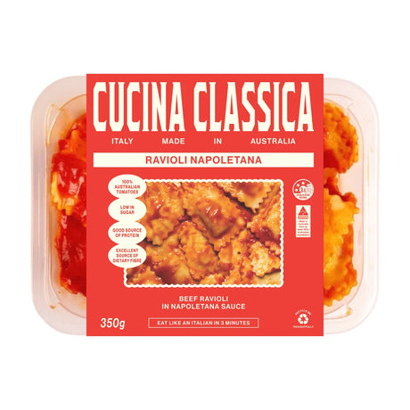 A 350g pack of Cucina Classica Ravioli Napoletana