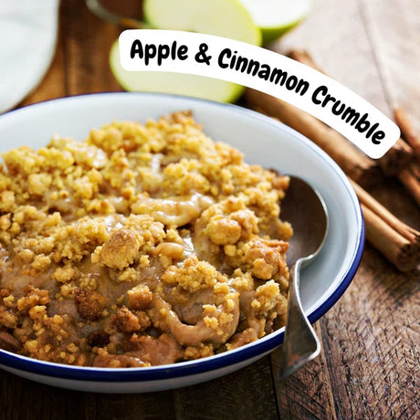 A 1kg serving of din-a-dun Apple and Apricot Crumble