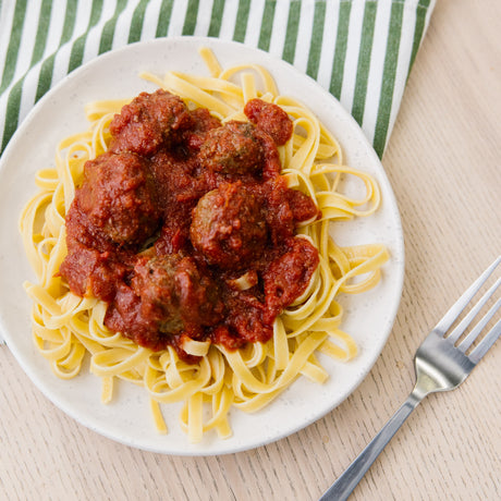 A 1kg serve of din-a-dun Meatballs in Napoli Sauce