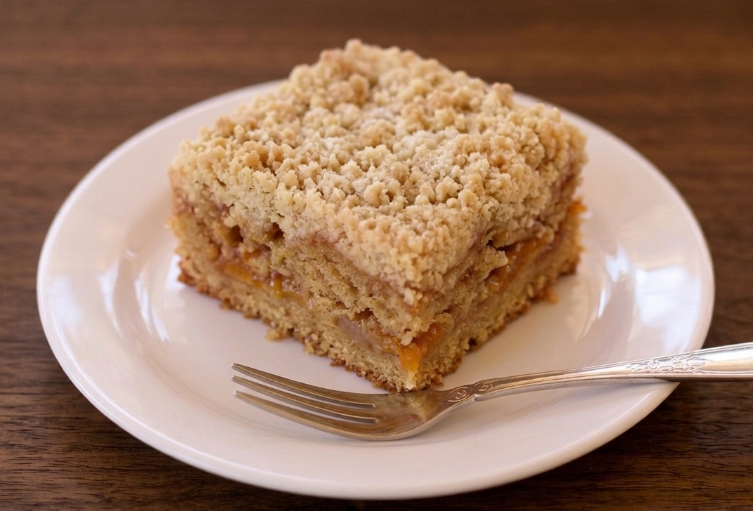 A slice of Dinner King Apricot Crumble