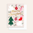 An Elm Paper Merry Christmas Motif Natural Greeting Card