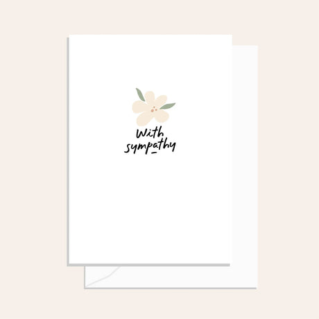 A Elm Paper Sympathy Flower Greeting Card