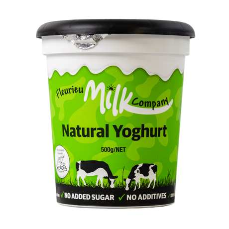 A 500g tub of Fleurieu Milk Company Natural Yoghurt