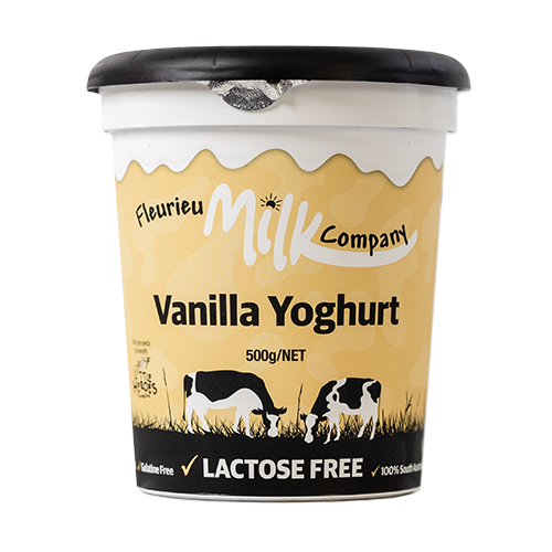 A 500g tub of Fleurieu Milk Company Vanilla Yoghurt
