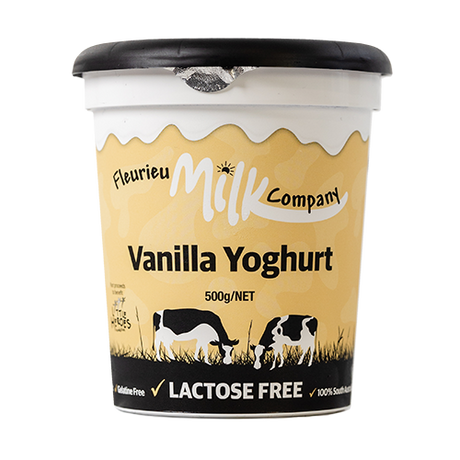 A 500g tub of Fleurieu Milk Company Vanilla Yoghurt