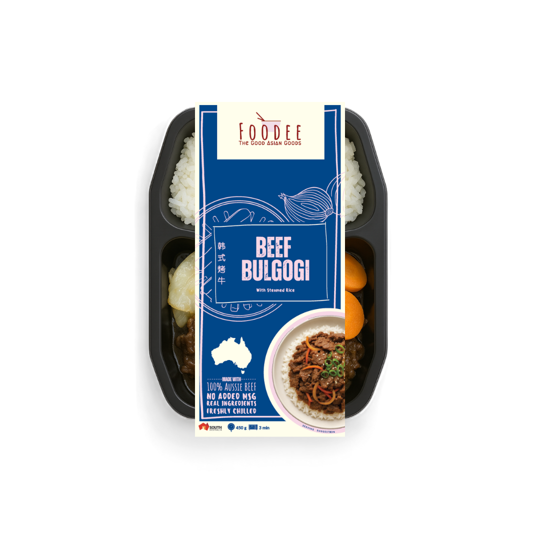 A 450g pack of Foodee Beef Bulgogi with Steamed Rice
