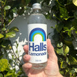 A 330ml glass bottle of Halls Lemonade