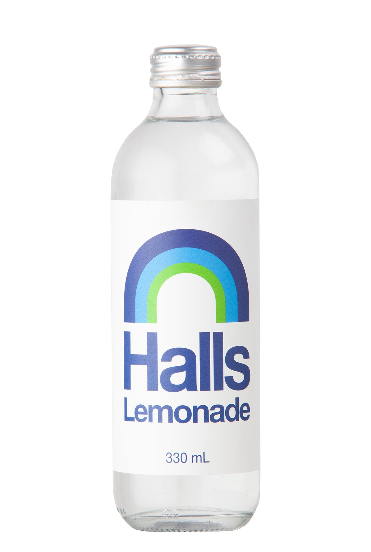 A 330ml glass bottle of Halls Lemonade
