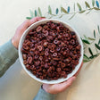A 1kg serve of Kangaroo Island Olives Sliced Kalamata Olives