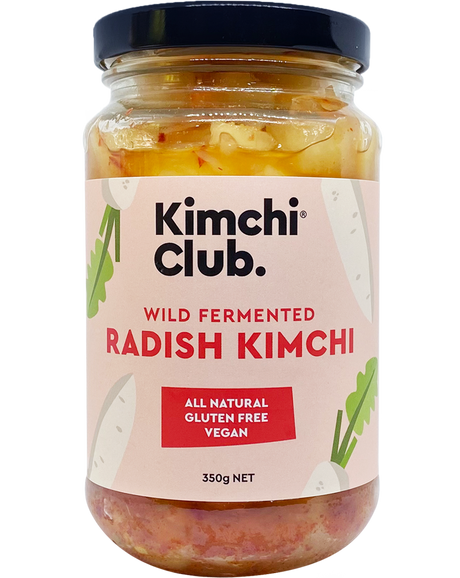 A 350g jar of Kimchi Club Radish Kimchi