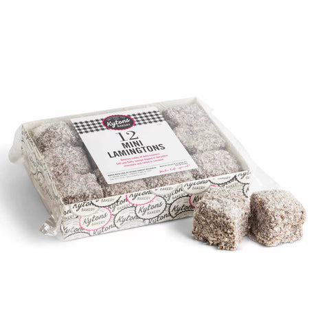 A 270g 12 pack of Kytons Bakery Mini Lamingtons