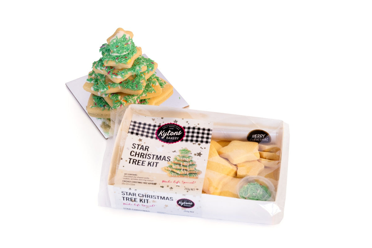 A 260g pack of Kytons Bakery Star Christmas Tree Kit