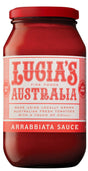 A 500g jar of Lucia's Arrabbiata pasta sauce