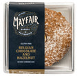 Mayfair Bakery & Patisserie gluten-free Belgian chocolate and hazelnut baked cheesecake in packaging.