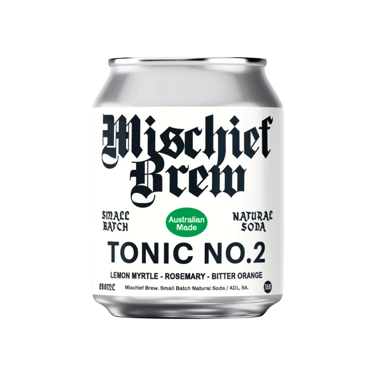 A 250ml can of Mischief Brew Tonic No.2