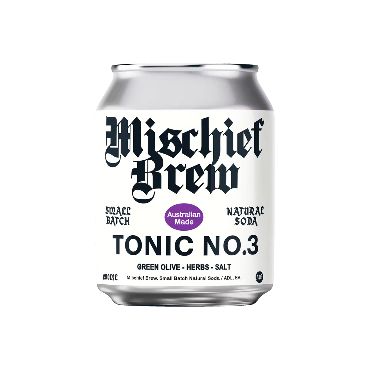 A 250ml can of Mischief Brew Tonic No.3