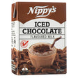 Nippy's iced chocolate flavoured milk carton on a white background